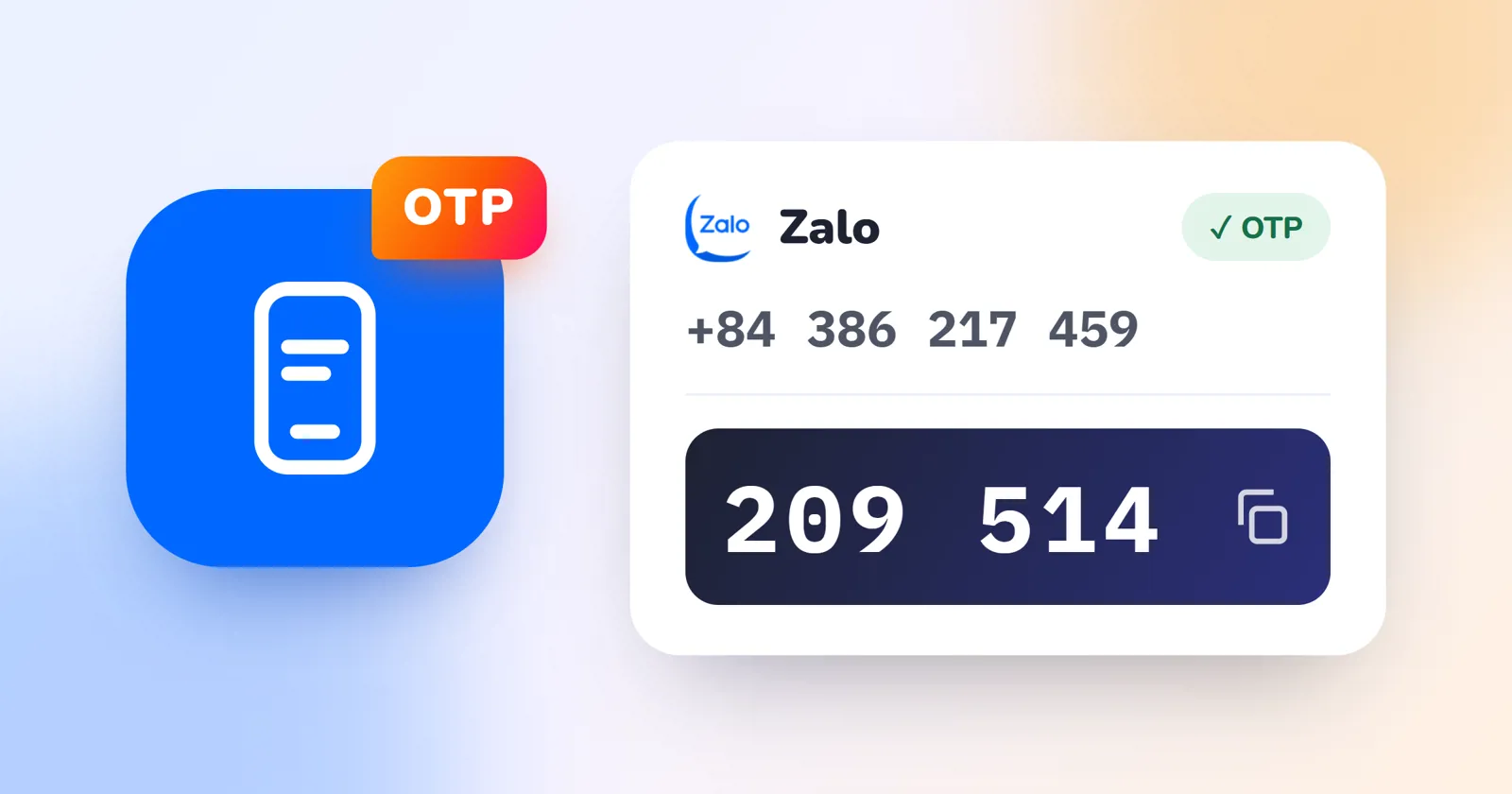 Thuê sim nhận mã OTP Zalo trên OTPVN